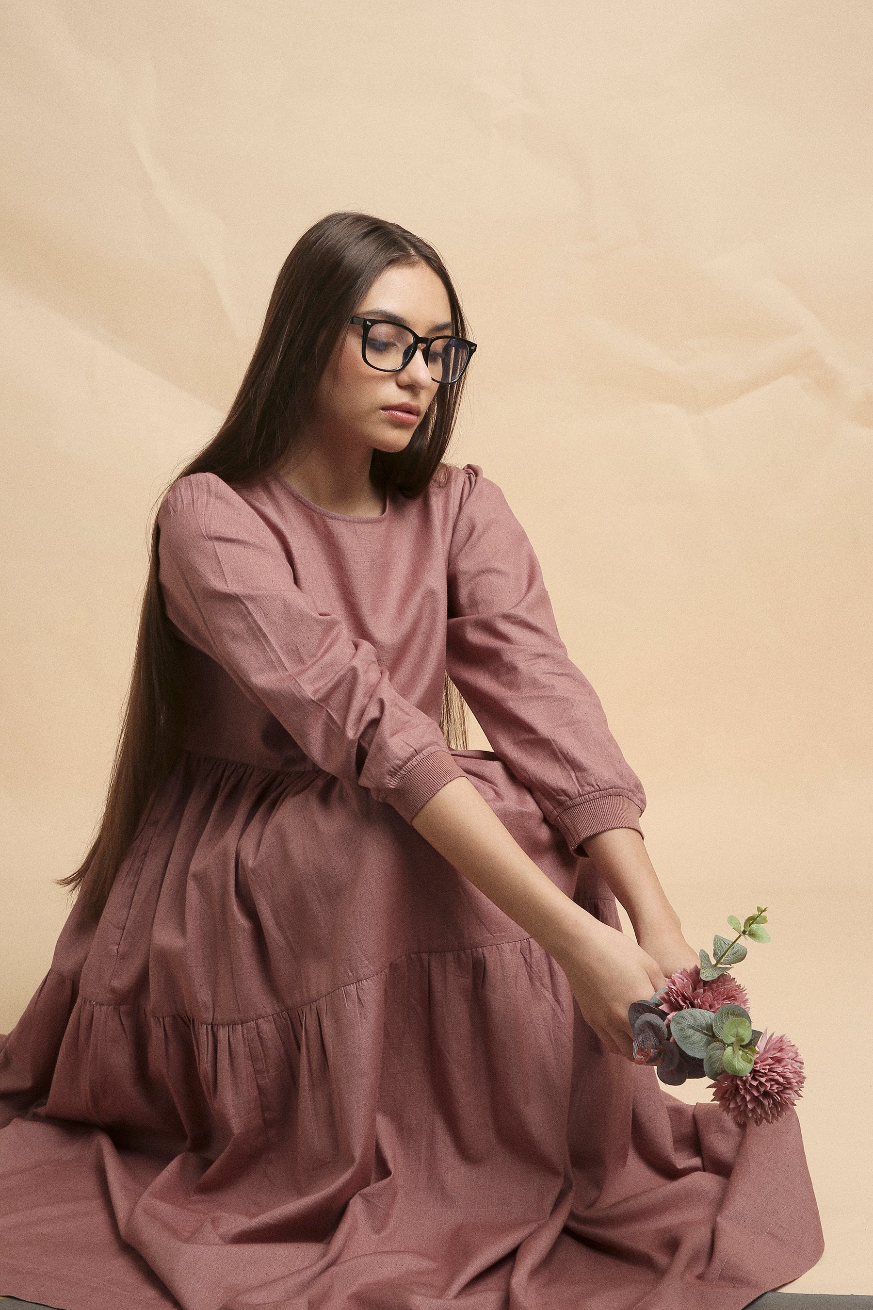 Blush Rib Vasara Dress- Mati