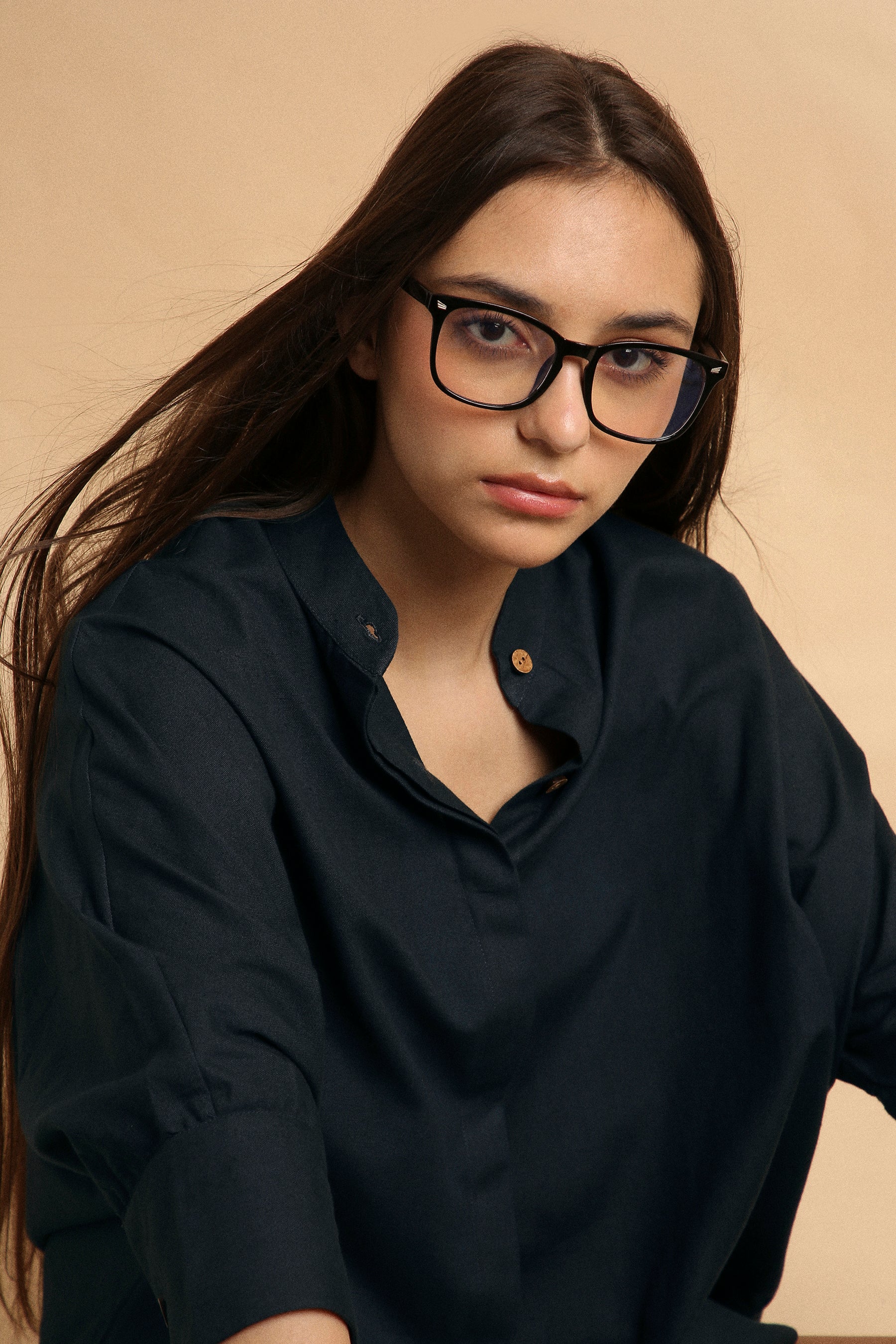 Charcoal Oversized Ret Shirt & Brown Striped PL Shorts Set (2 PCS)