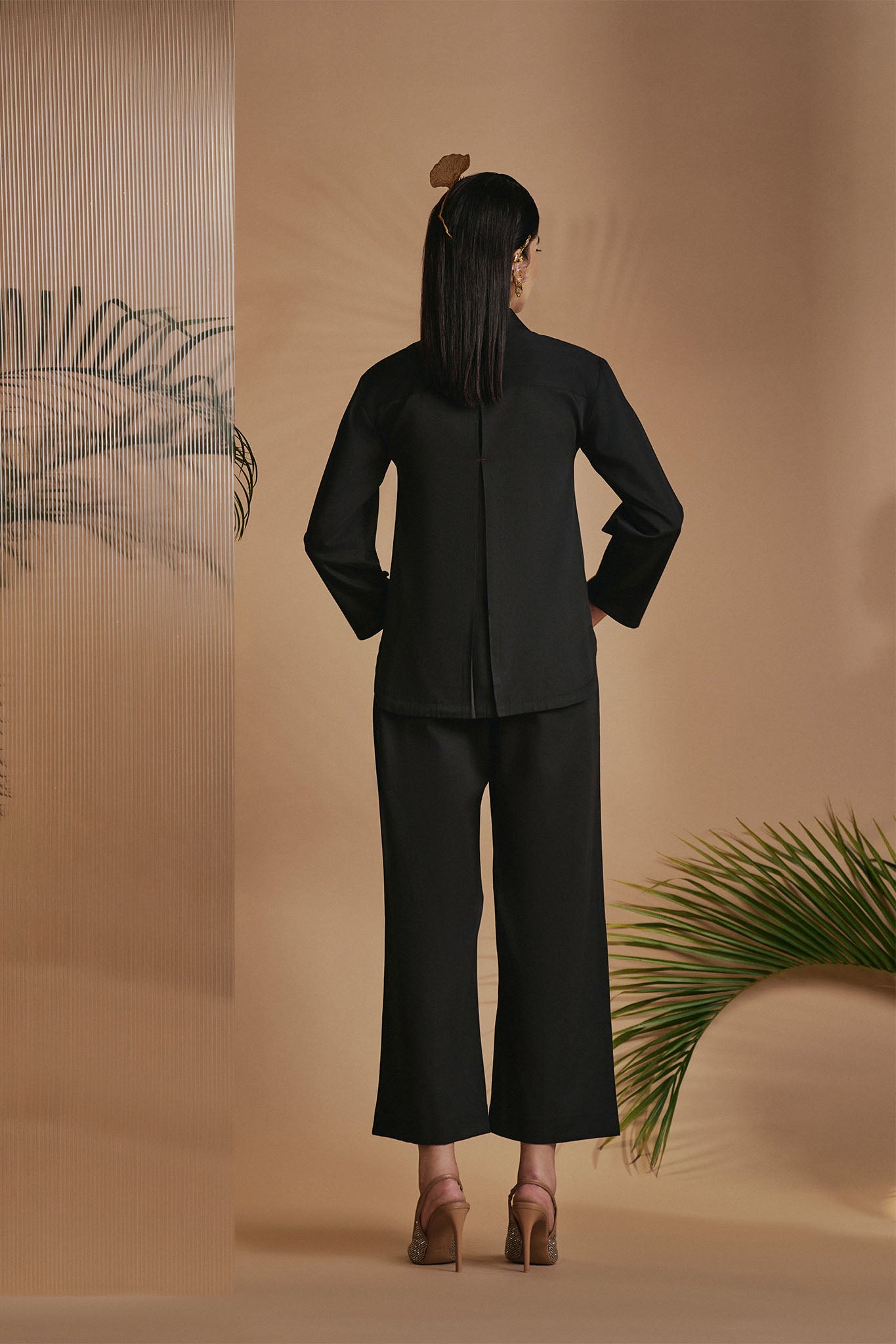 ORIGANI Black Leopard Co-ord Set