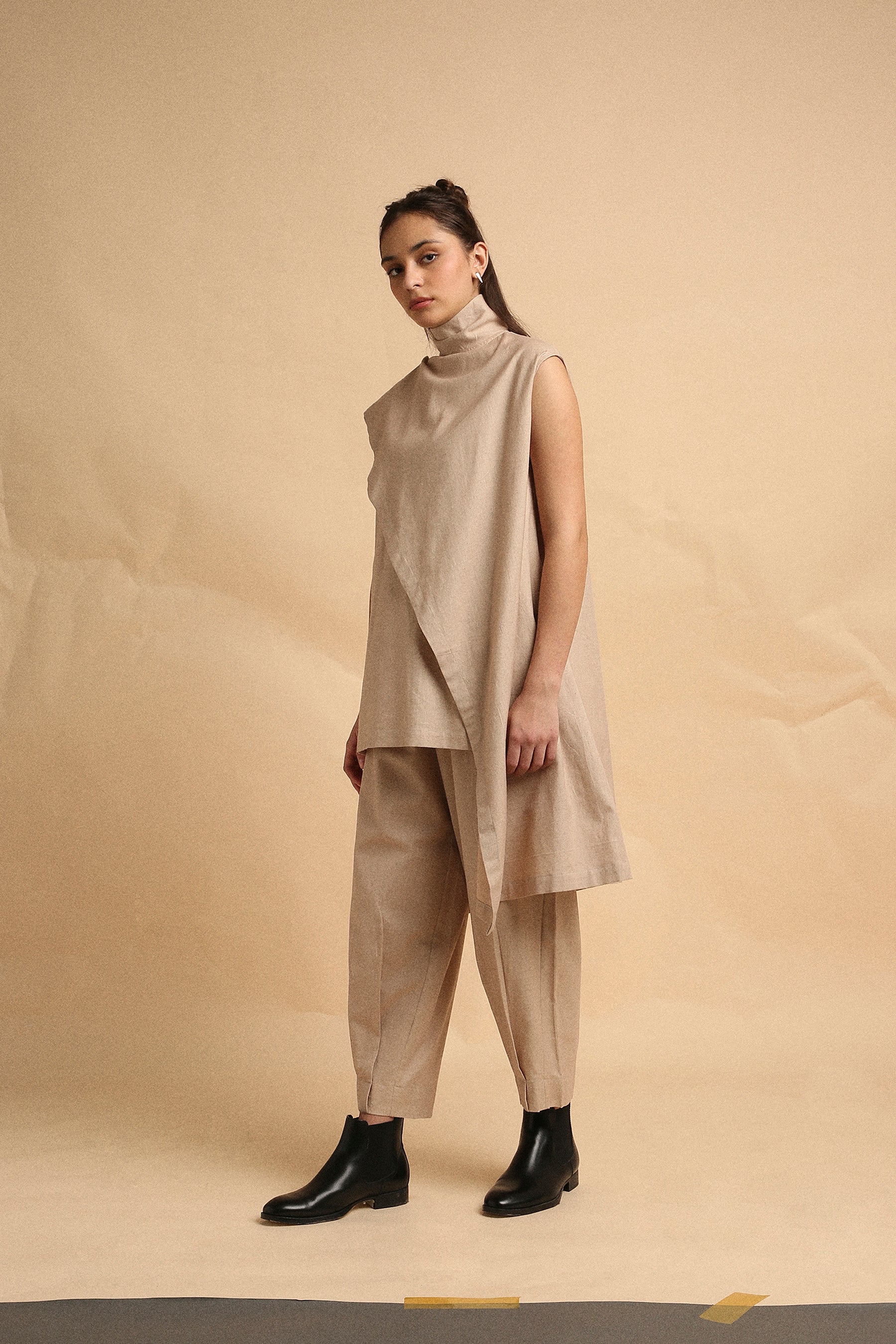 Sand Toga Co-Ord Set (2 PCS)- Mati