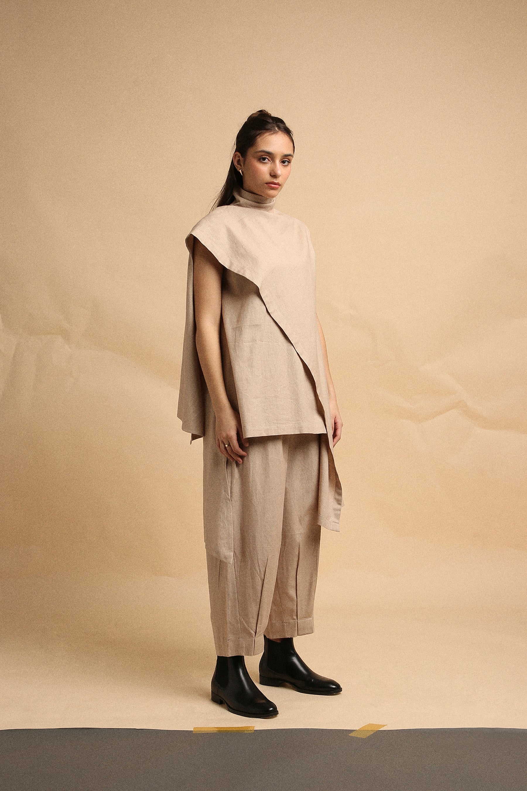 Sand Toga Co-Ord Set (2 PCS)- Mati