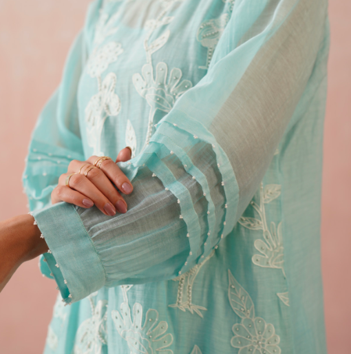 Marina Set – Pale Blue Embroidered (Rozmeher By Unnati Garg)