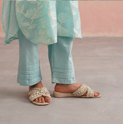Marina Set – Pale Blue Embroidered (Rozmeher By Unnati Garg)