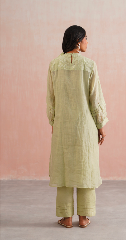 Willow Set – Sage Green Embroidered (Rozmeher By Unnati Garg)