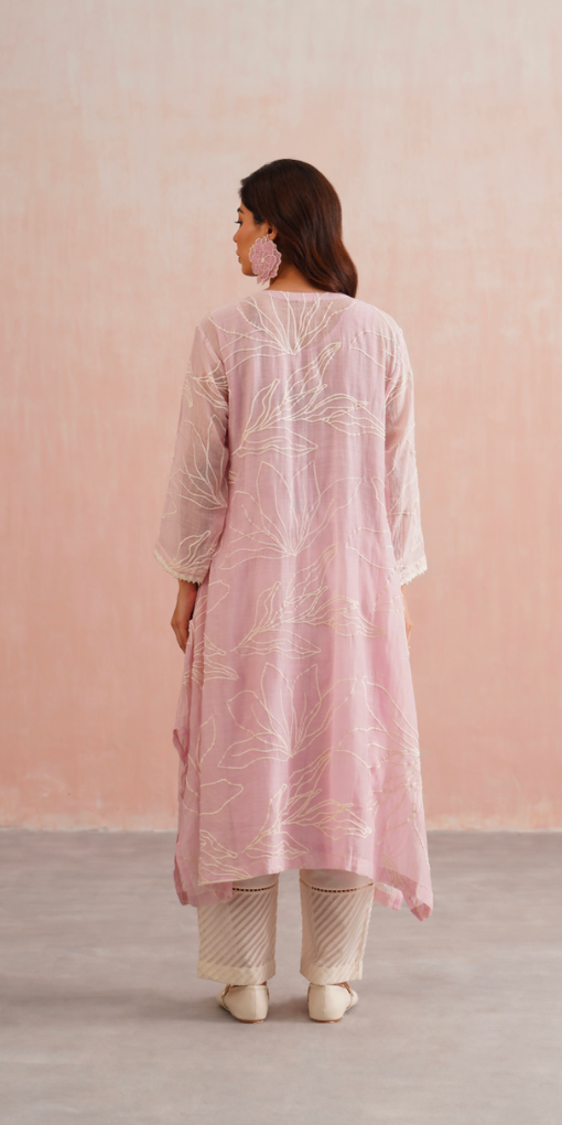 Liliana Set – Rose Pink & Ivory (Rozmeher By Unnati Garg)