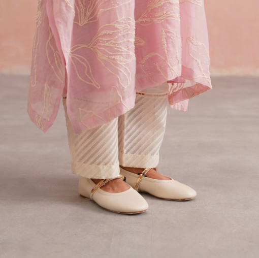 Liliana Set – Rose Pink & Ivory (Rozmeher By Unnati Garg)