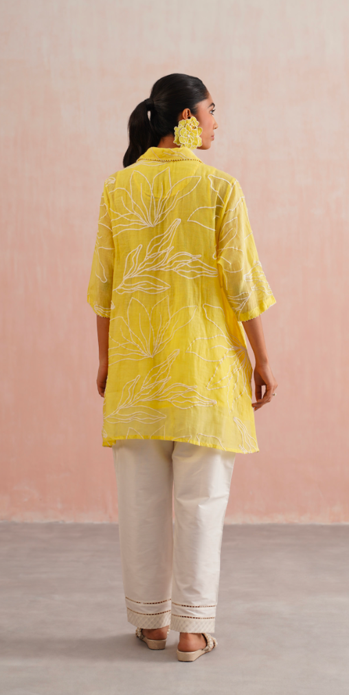 Buttercup Set – Lemon Yellow & Ivory (Rozmeher By Unnati Garg)