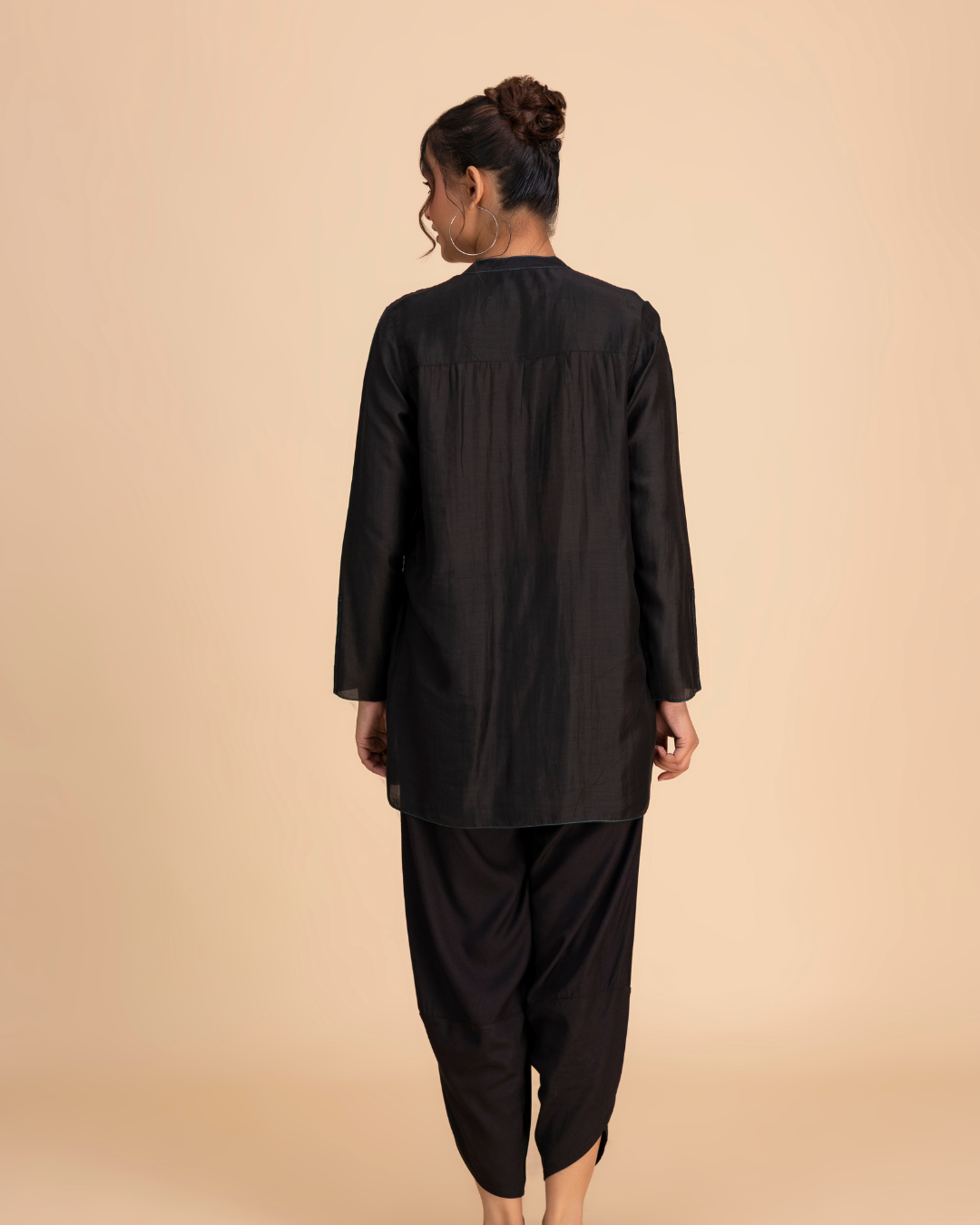 Reykh Co-ord Set (Black Cupro Silk)