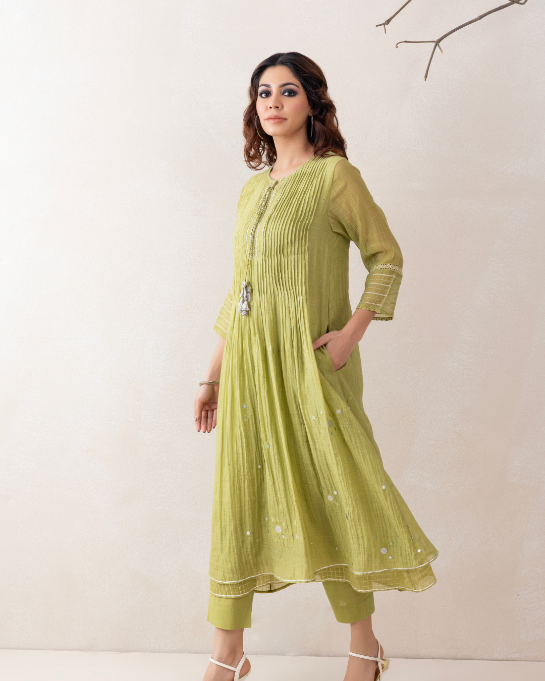 Aaina Co-ord Set (Green)