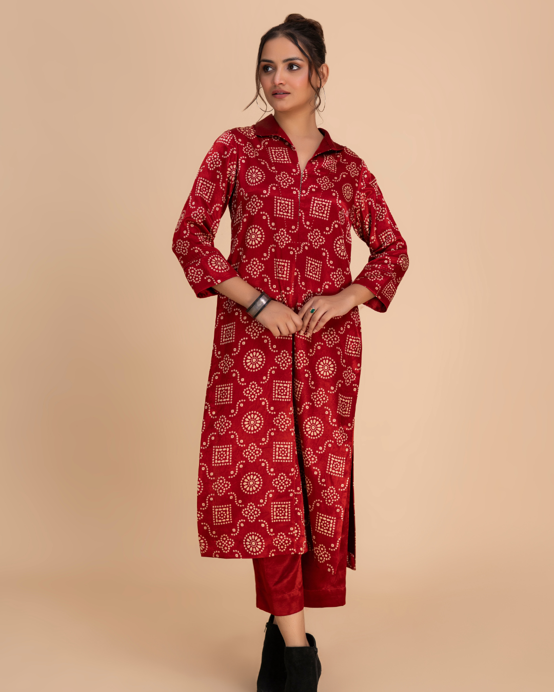 Rekhta Kaftan (Onyx Black Tie-Dye)