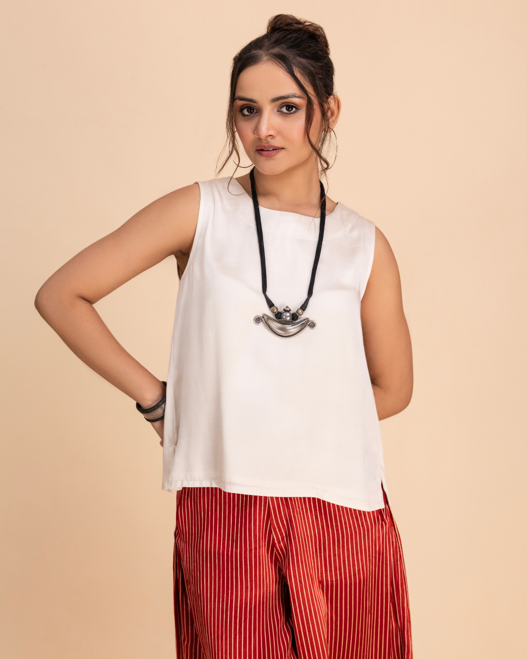 Zeen 2-Piece Set (Black & Maroon Mashroo)