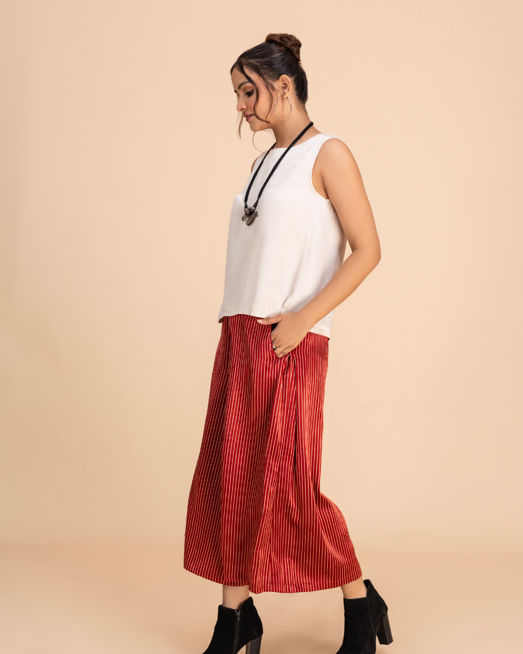 Zeen 2-Piece Set (Black & Maroon Mashroo)