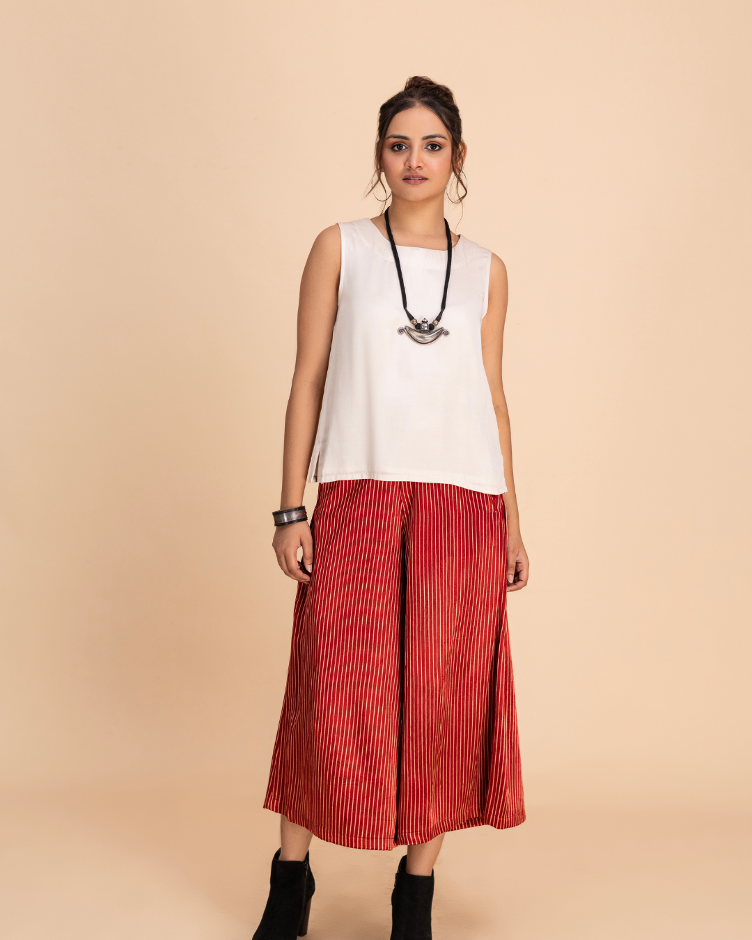 Zeen 2-Piece Set (Black & Maroon Mashroo)