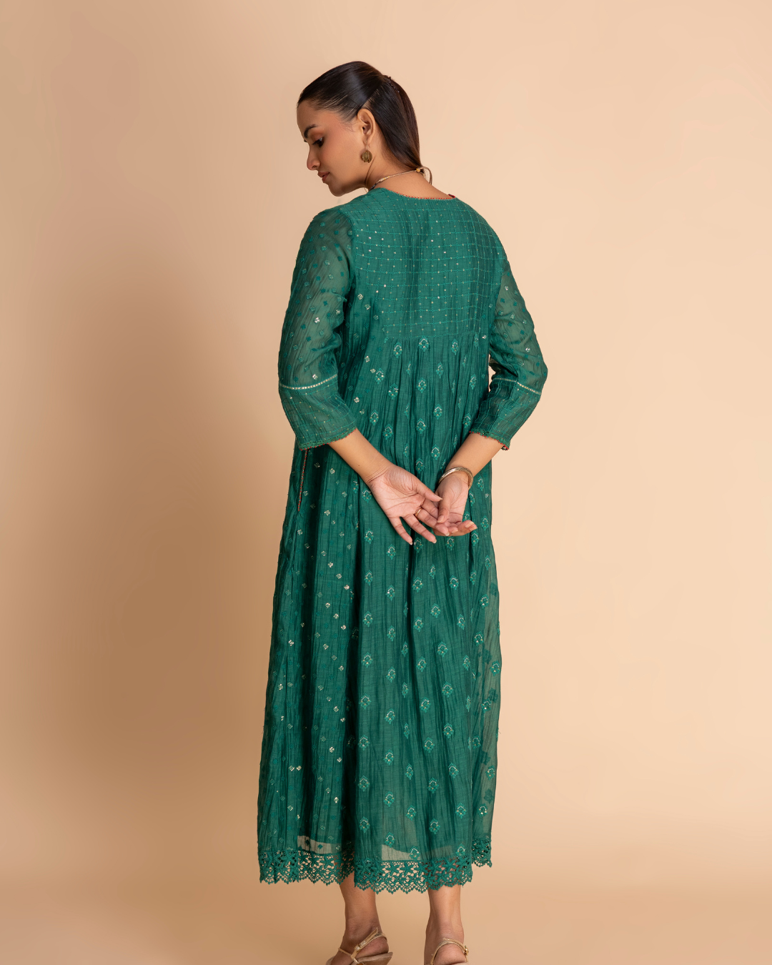 Verda Embroidered Tunic (Emerald Green)