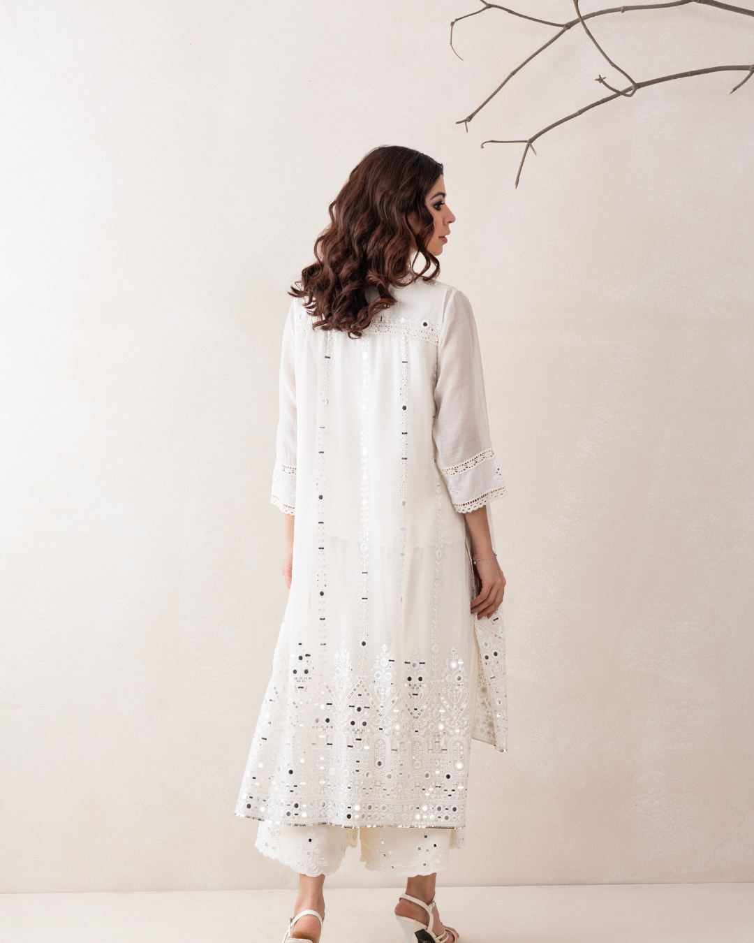 Prabha 3-Piece Co-ord Set (Off-White & Yellow)