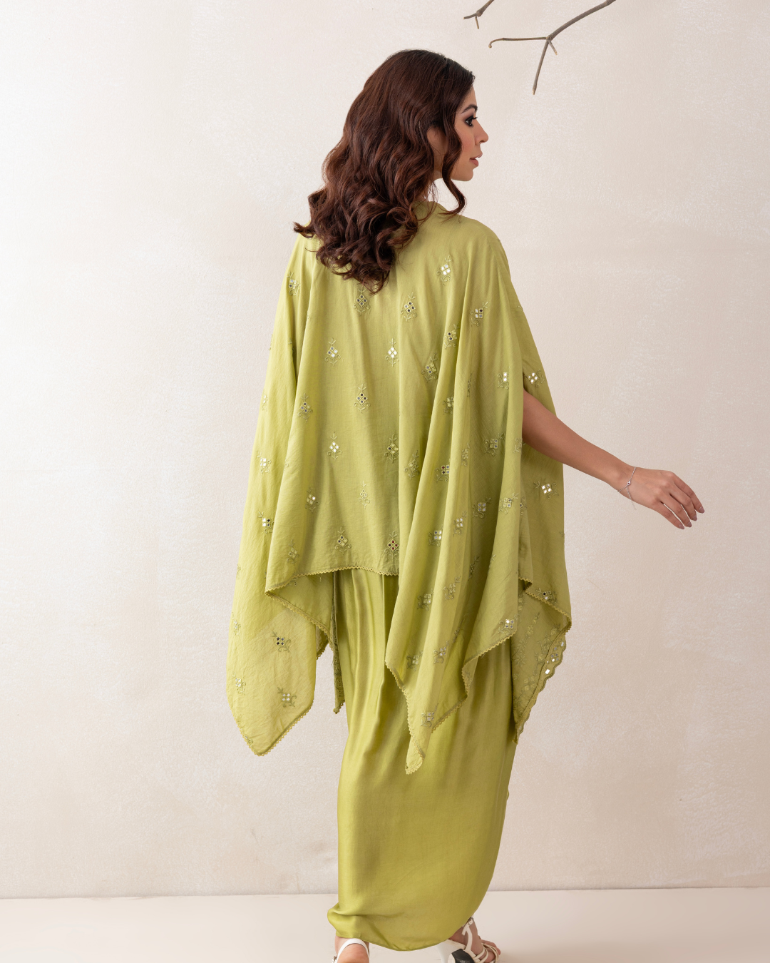 Chandrika Co-ord Set (Emerald Green & Red)