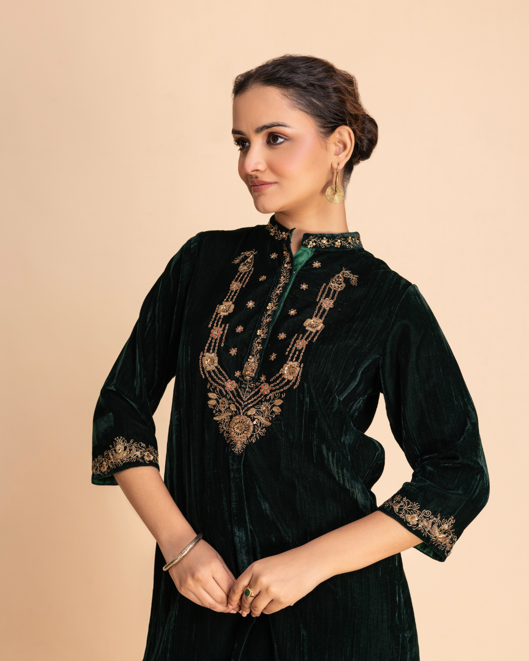 Kashbah Tunic Set (Prussian Blue & Red)