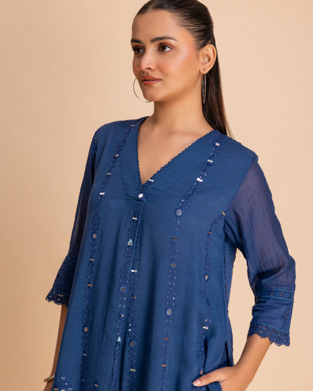 Mehroo Dress (Navy Blue)