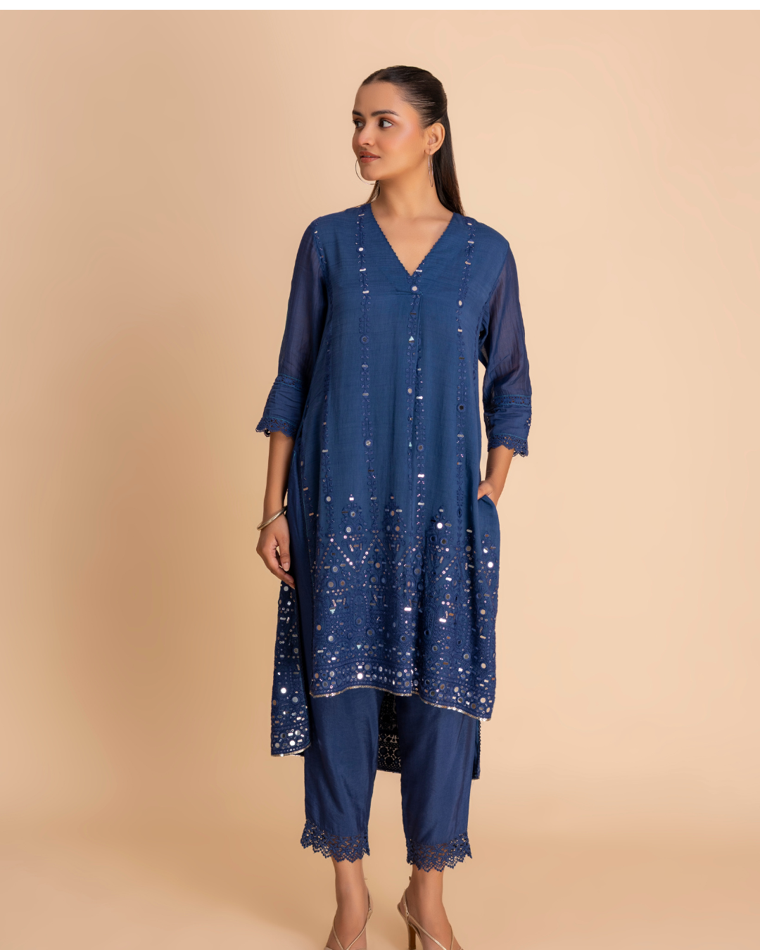 Mehroo Dress (Navy Blue)