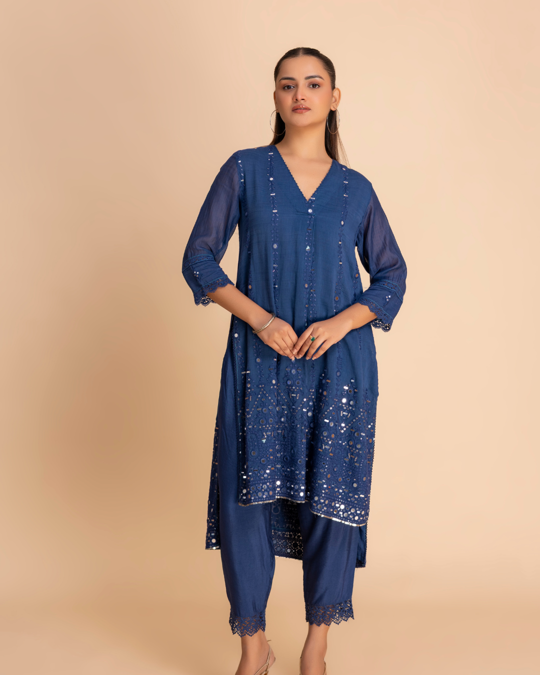 Mehroo Dress (Navy Blue)