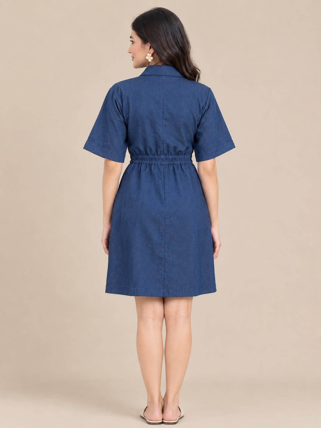 DENIM ELASTIC DRESS
