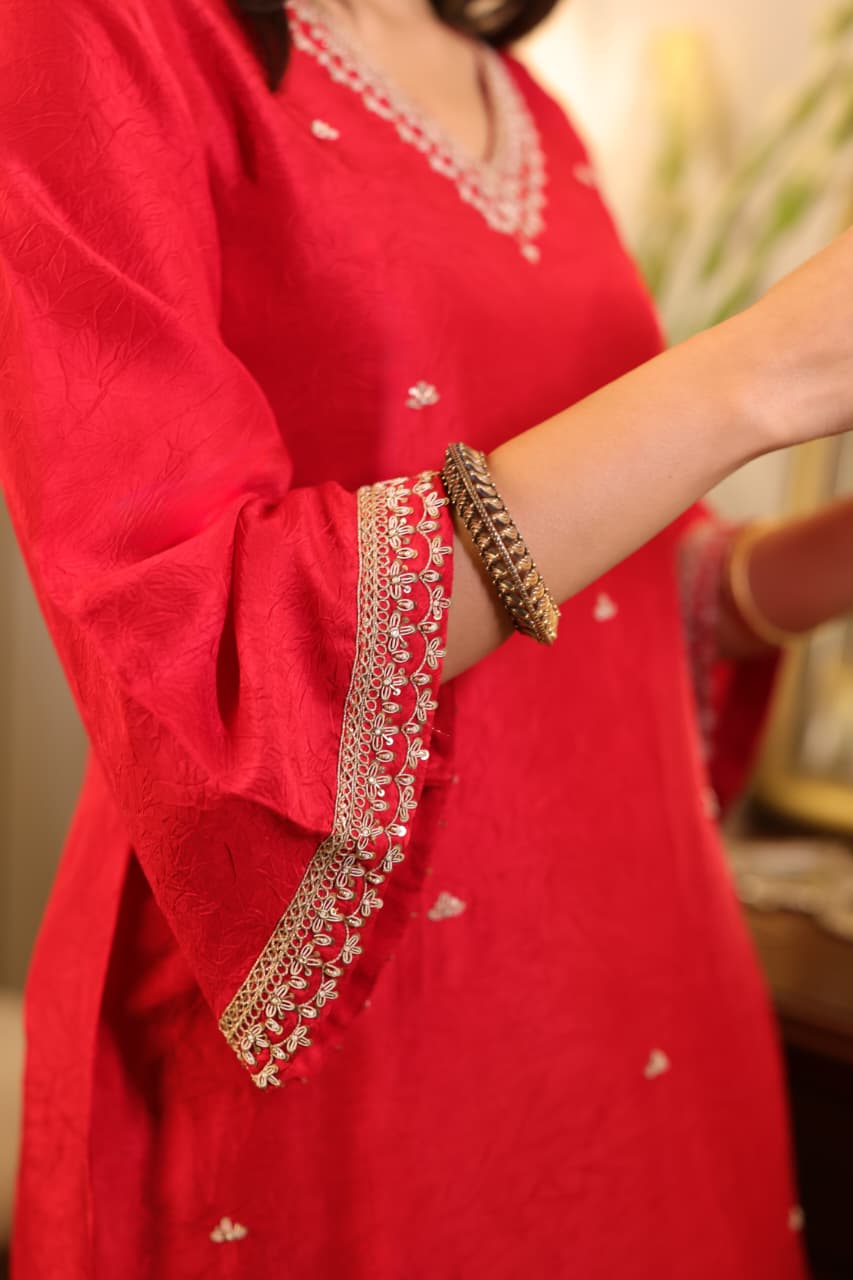 PETUNIA KURTA SET RED