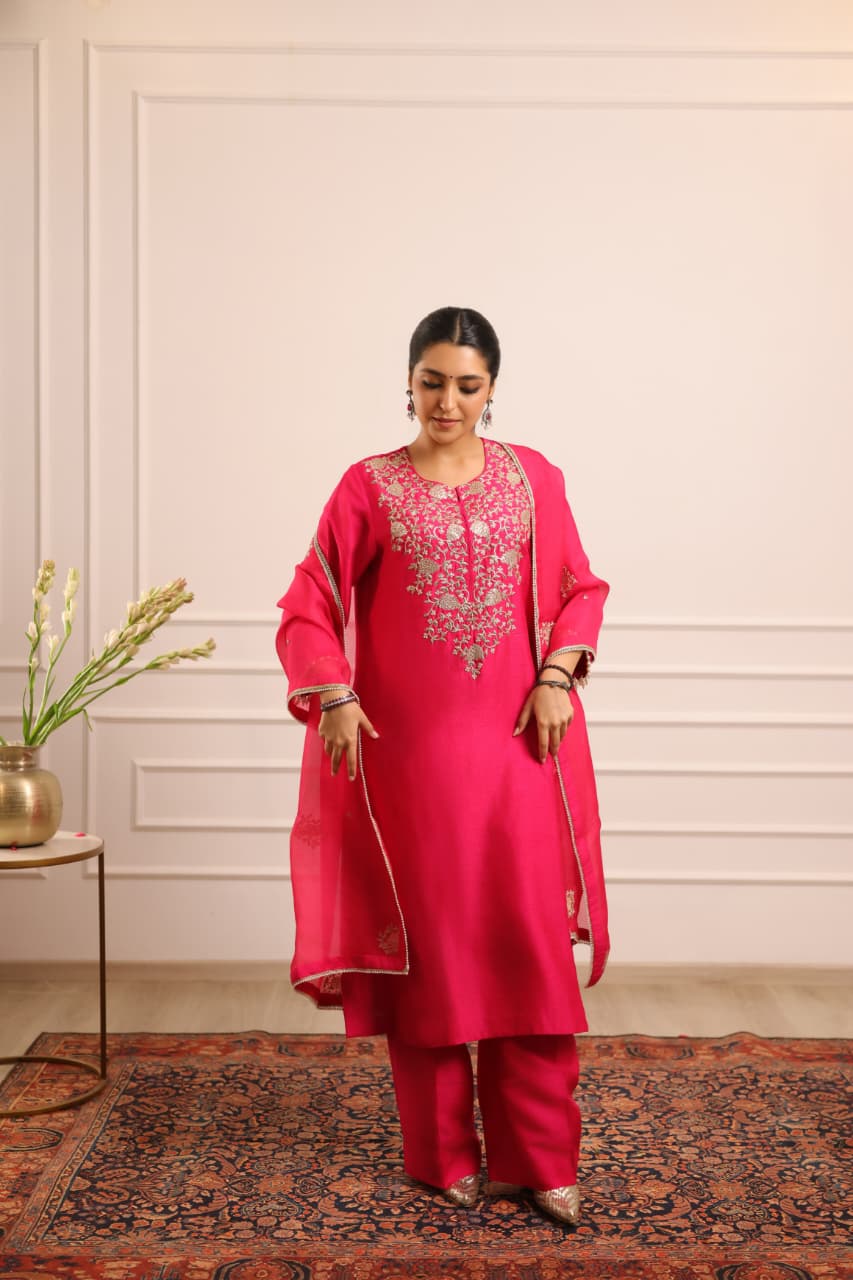 NOOR SUIT SET RANI PINK