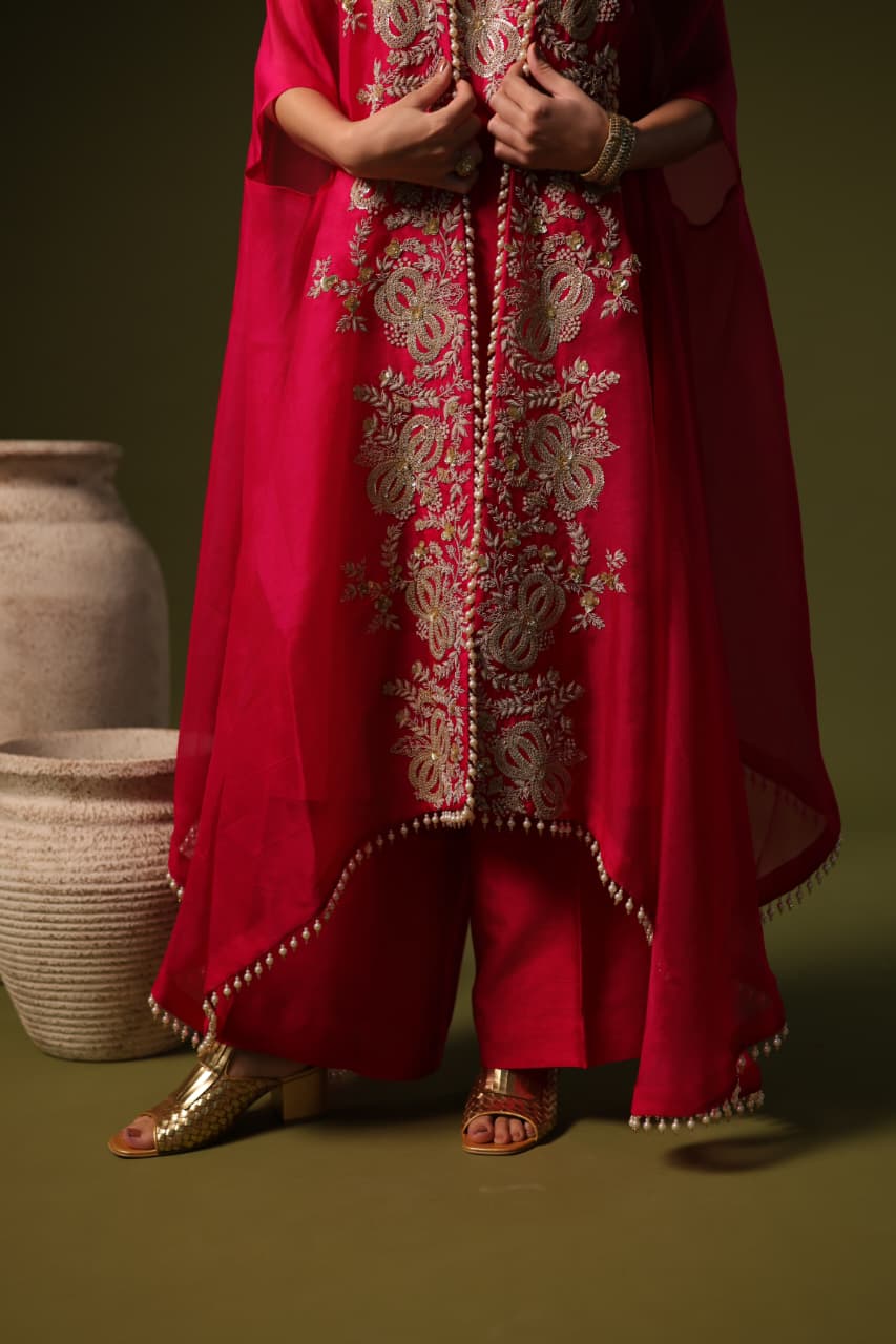 ROSE CAPE SET RANI PINK