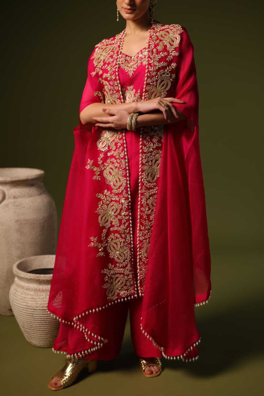 ROSE CAPE SET RANI PINK