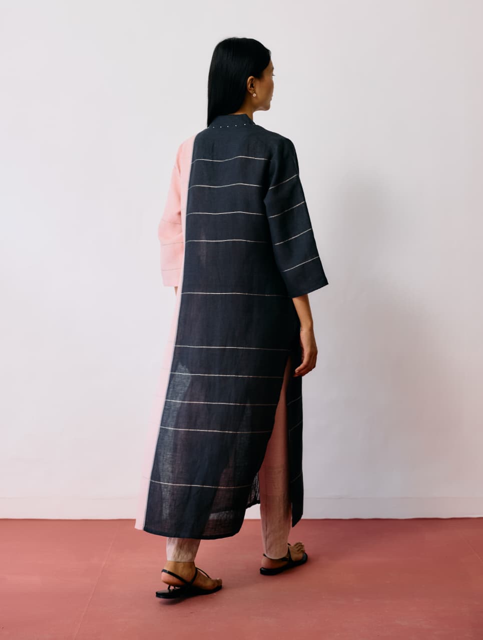 ZANERA PATCHWORK PINTUCK KURTA