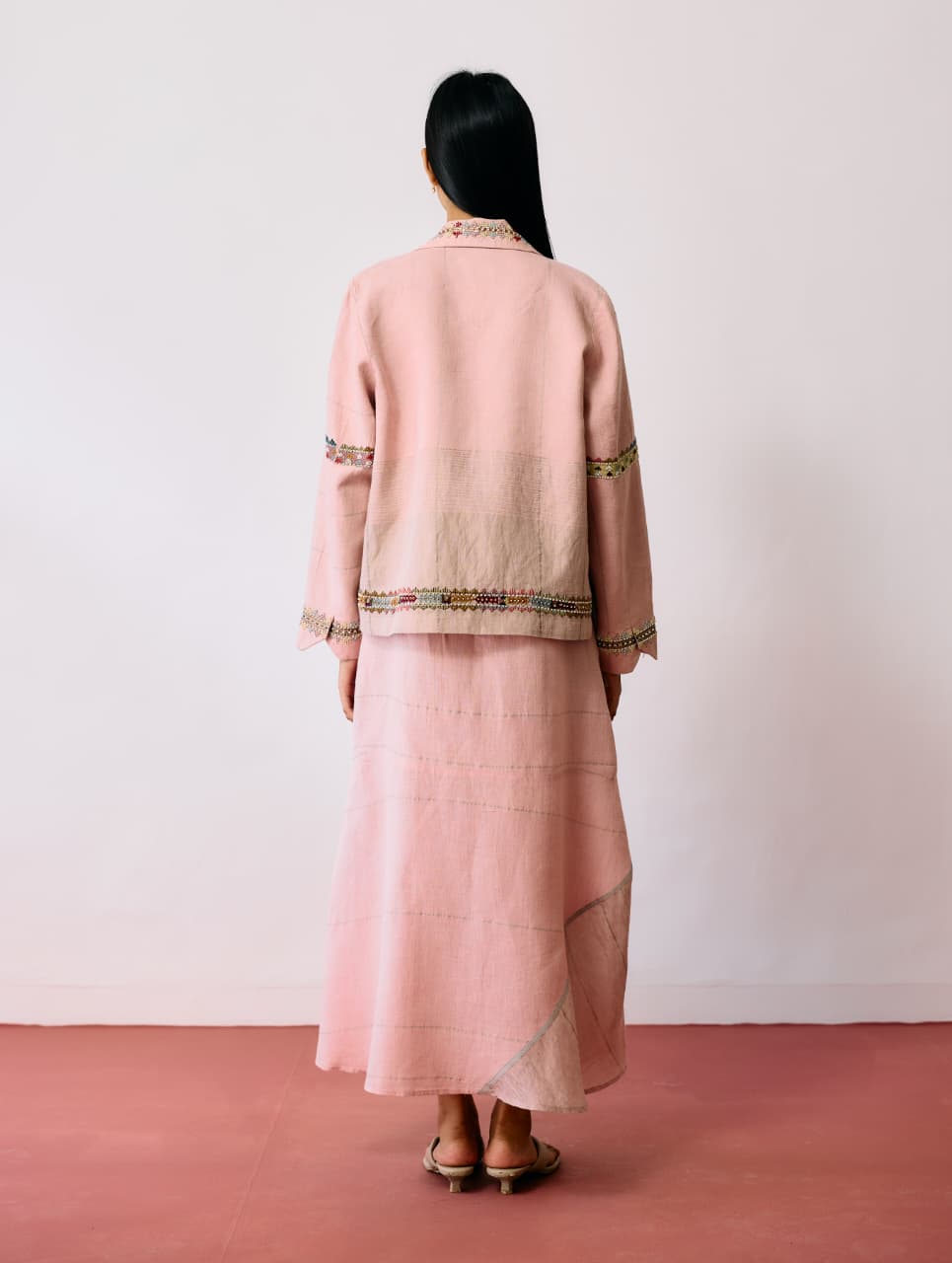 DANA PINTUCK &amp; PLEAT SLEEVELESS CO-ORD - PINK