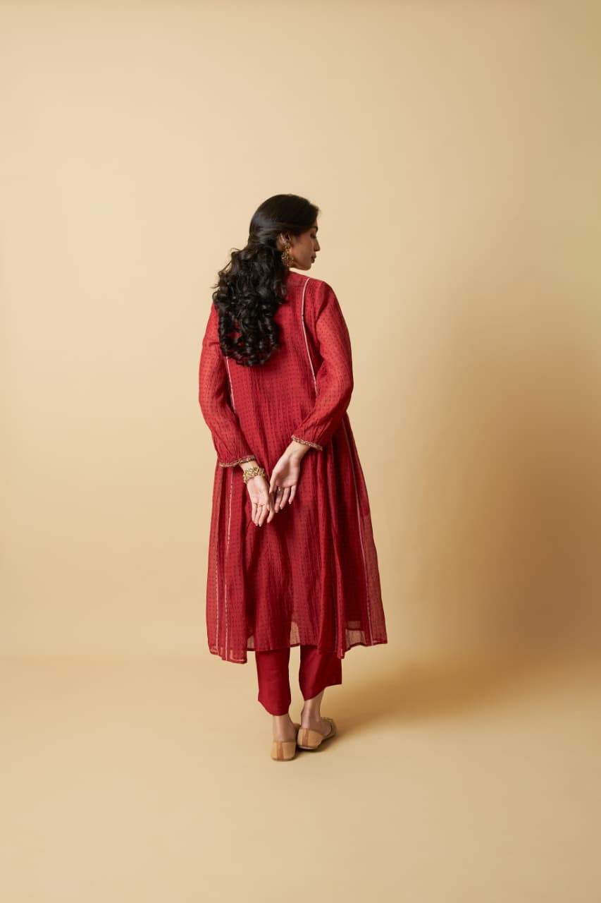 LAAL GULAL EMBROIDERED KURTA SET