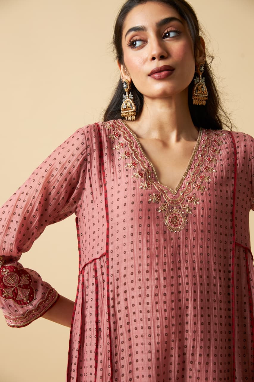 BIJLI BEGUM EMBROIDERED KURTA SET