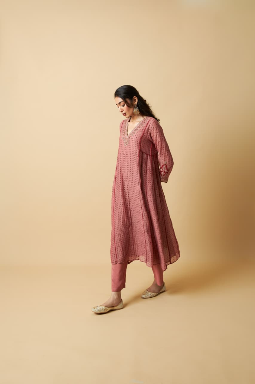 BIJLI BEGUM EMBROIDERED KURTA SET