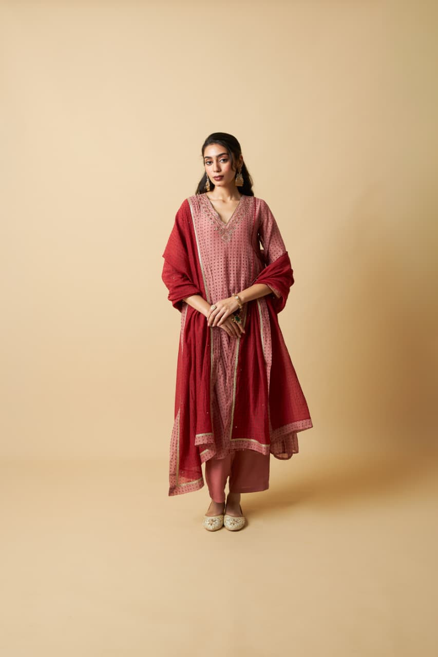 BIJLI BEGUM EMBROIDERED KURTA SET