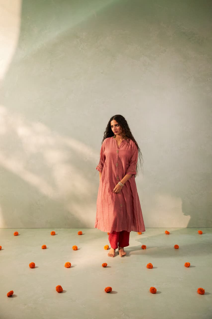 GULABI KOYAL EMBROIDERED CO-ORD SET