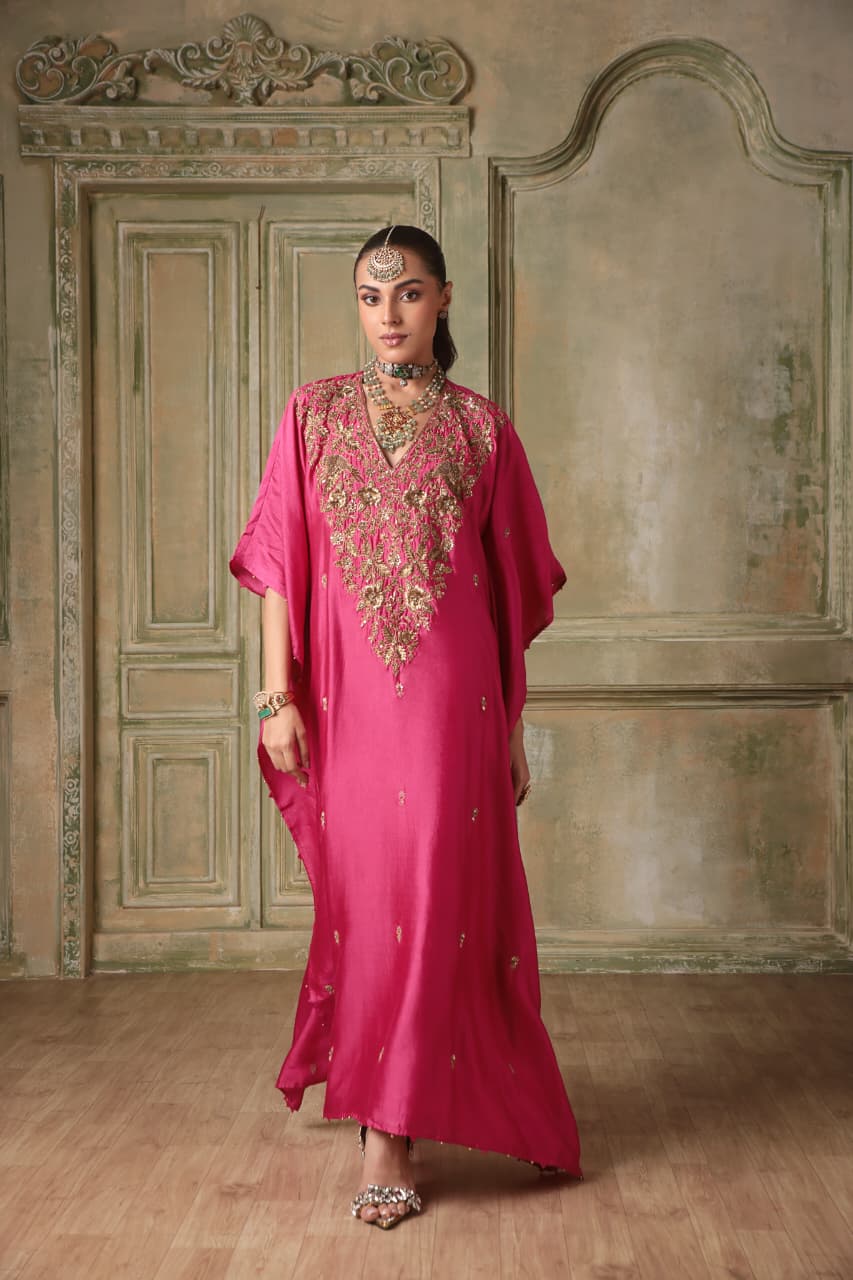 ZAR-RANG PINK KAFTAN SET